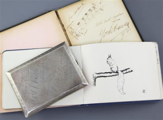 A George V silver cigarette case,